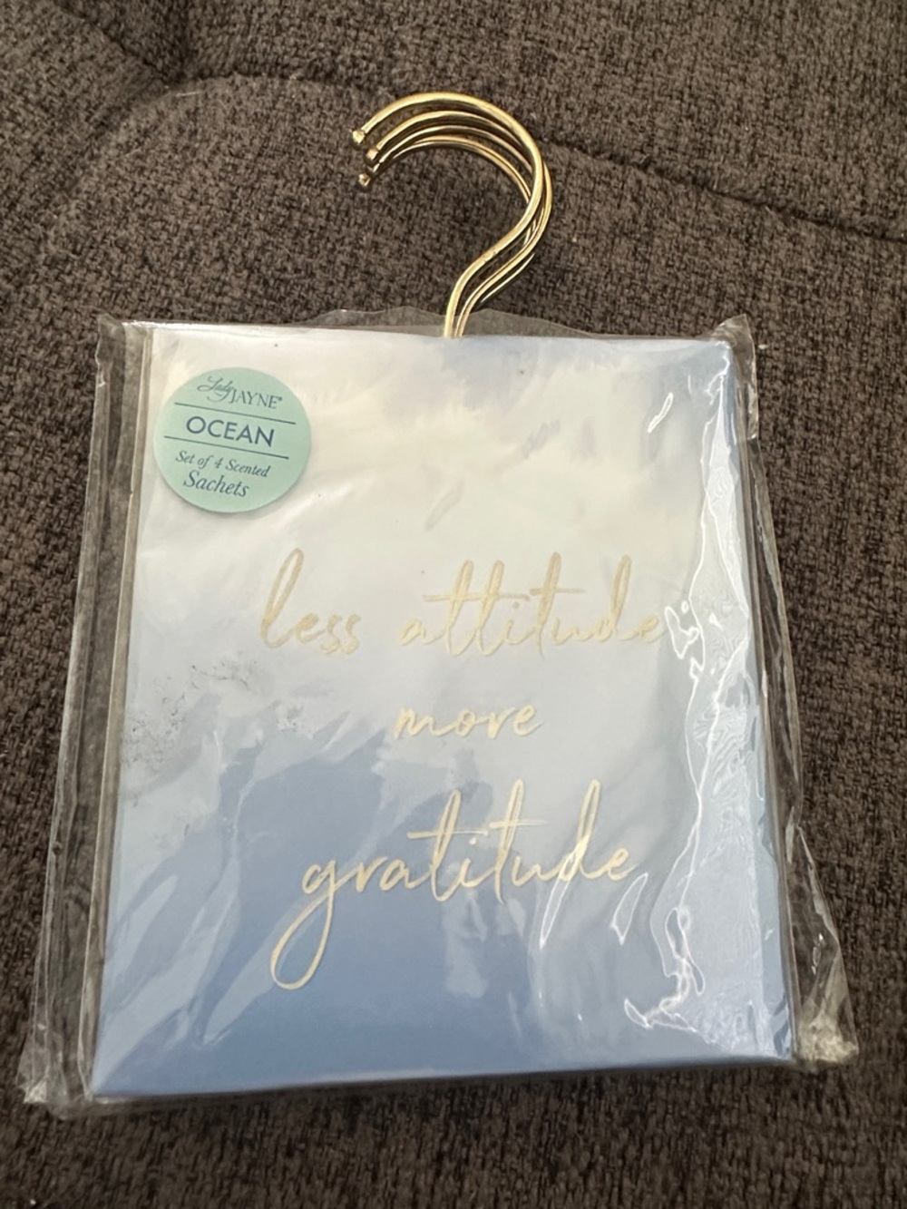 NWT Lady Jayne 4 Pack Ocean Scented Sachets “Less Attitude more Gratitude”